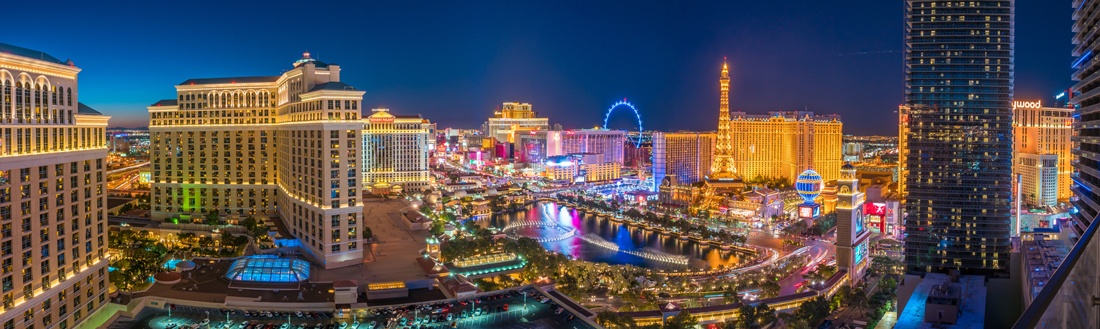Le Strip de Las Vegas illuminé la nuit