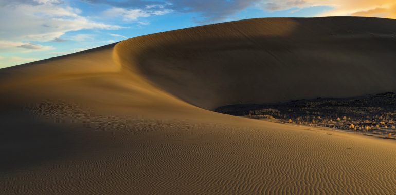 dune de sable au coucher du soleil Tonopah Nevada